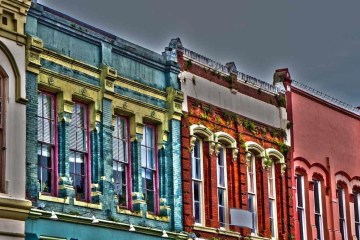 colorful building along the streets of Galveston